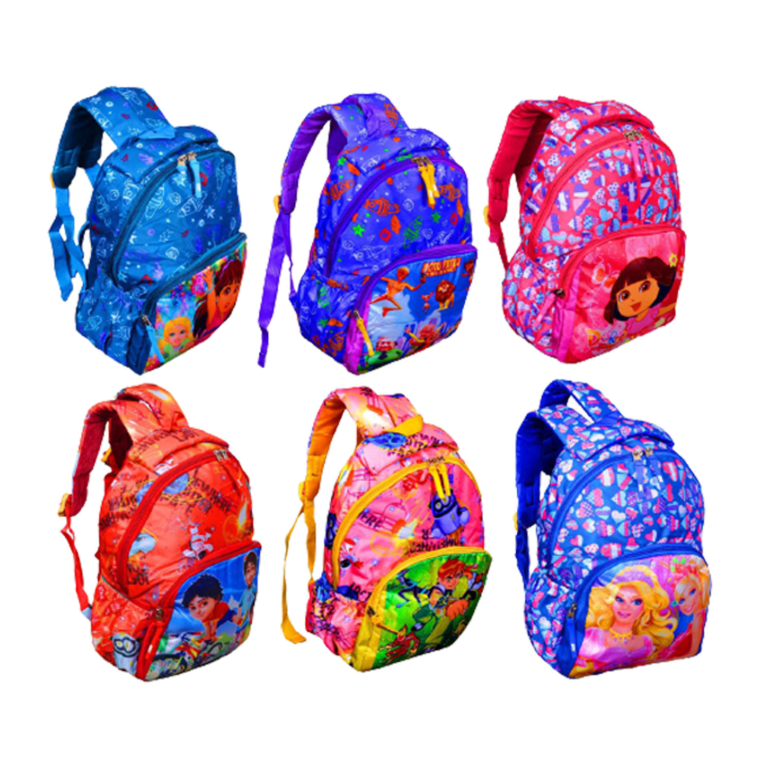 Real cost Cartoon Print 20Ltr Backpack | Kids Bag | School Bags (Multi Color)