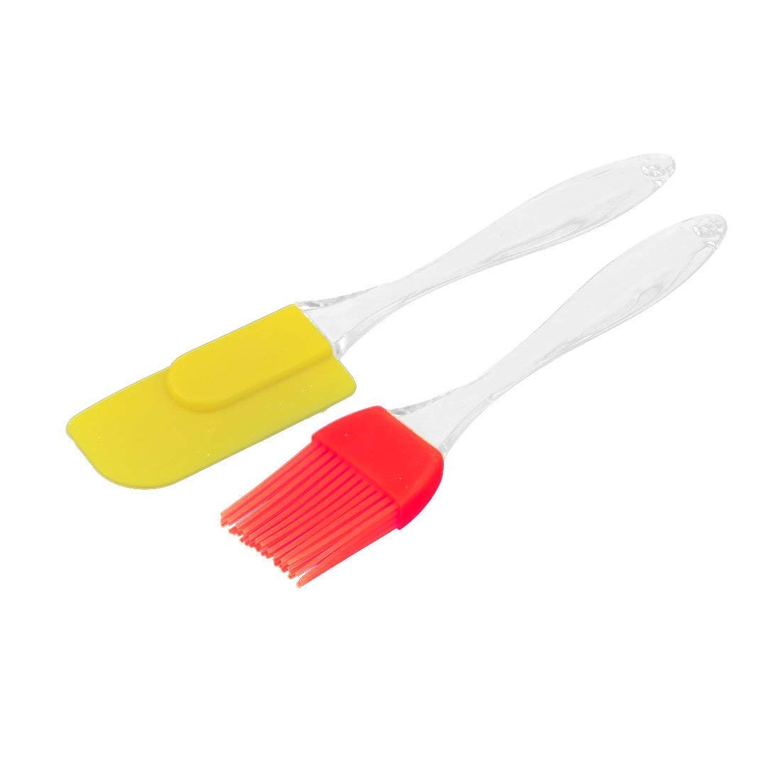Silicone Spatula and Pastry Brush for Cake Mixer, Decorating, Cooking, Baking and Glazing(Multicolour, Standard Size)